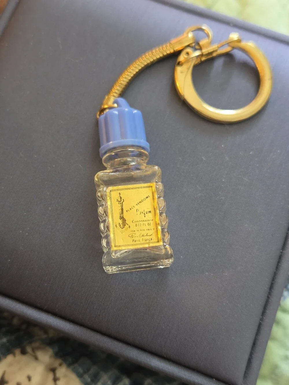Vintage Charles V Paris Miniature Perfume Bottle Key Chain